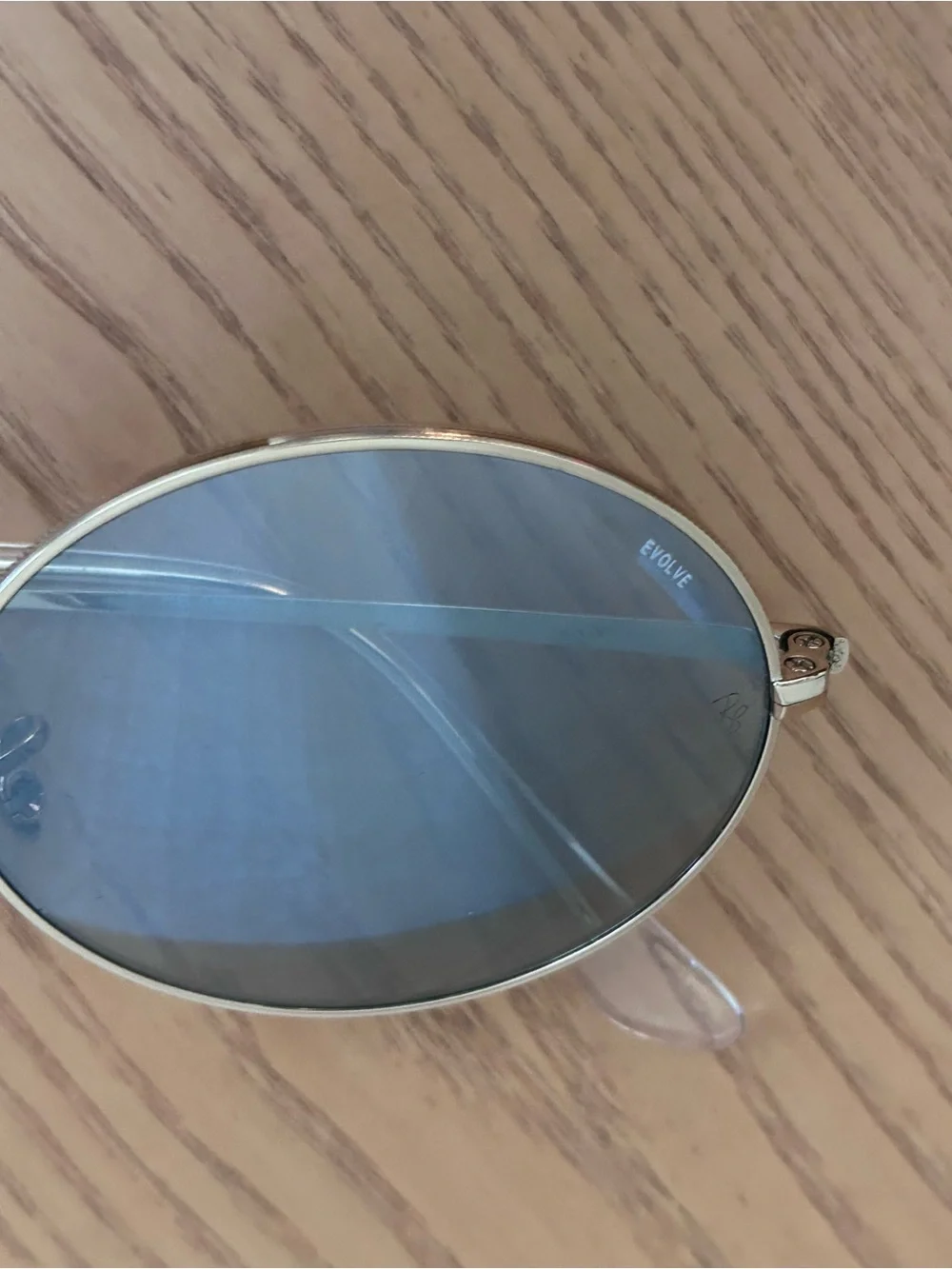 Ray-Ban 1970 Oval Metal Sunglasses Gold Frame with Blue Gradient Lenses